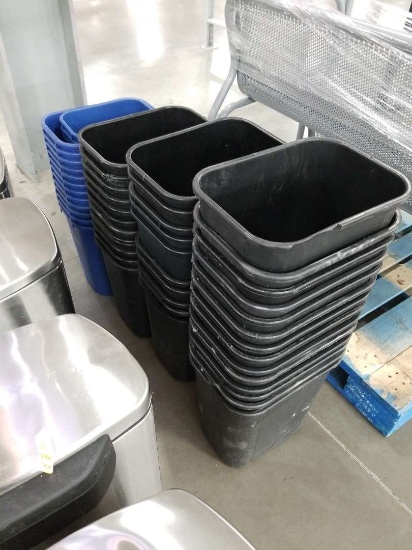 Assorted Plastic Office Trash Cans