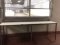 8ft Stainless Steel Table With Cutting Board Insert And Upper Shelf