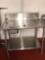 4ft Stainless Steel Table With Lower Shelf And Scrap Hole