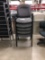 Metal Framed Stackable Padded Seat Chairs