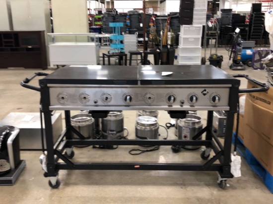Eight Burner Propane Grill With Cart