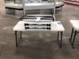 (3) 4ft Lifetime Folding Tables And (1) 2ft Lifetime Folding Table