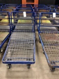 60in Blue Flat Bed Carts