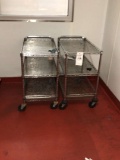 Three Tier Wire Mesh Rolling Utility Carts