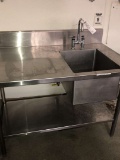 Win-holt 4ft Stainless Steel Table With Sink And Lower Shelf