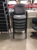 Metal Framed Stackable Padded Seat Chairs