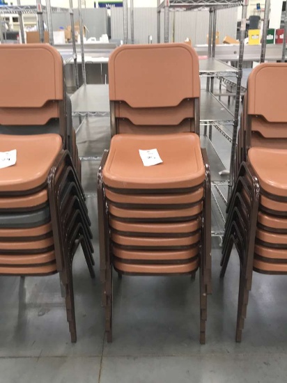 Stackable Brown Break Room Chairs