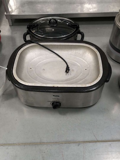 (1) Oster 20 Quart Roaster Oven and (1) Crock Pot