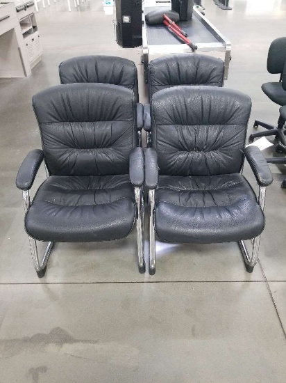 Padded Seat and Back Steal Framed Waiting Room Chairs