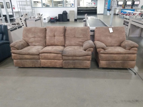 Three Person Couch and Reclining Chair