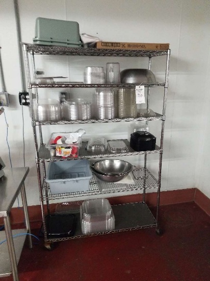 48 Inch Metro Cart With Shelfs and Contents Included