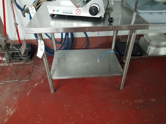 3ft x 3ft Stainless Steel Table With Lower Shelf