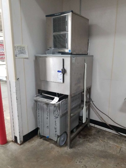 Scotsman Prodigy Ice Maker With Ice Bin and Portable Ice Cart
