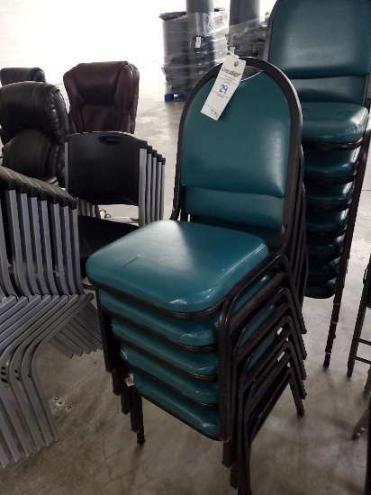 Steel Framed Padded Seat and Back Stackable Chairs