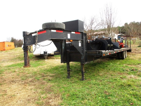 2015 TW UTILITY TRAILER T/A GOOSENECK, VIN 1TTGH840011026114, 32' DECK, 4' DOVE, 5' RAMPS