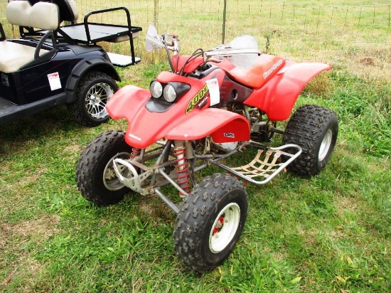 200 HONDA 400EX ATV, S/N TRX400EX, 1 DOWN 4 UP FOOT TRANS