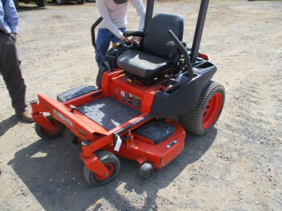 2013 KUBOTA ZG1235 ZERO TURN, S/N 15698, 48'' DECK, 23 HP KOHLER ENG, 355 MTR HRS