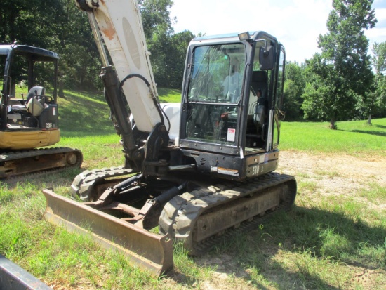 BOBCAT E80 MINI EXCAVATOR, S/N N/A, 24'' BKT, ECAB, 18'' PADS, 90'' PUSHBALDE, 4,280 MTR HRS