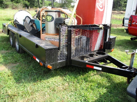 1995 SHOPBUILT T/A TRAILER, S/N N/A, 16' DECK, TITLE DELAY