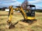 CAT 303ECR MINI EXCAVATOR, S/N HMM01106, 36'' HBKT, PUSHBLADEM AUX HYD, OROPS, 1640 MTR HRS