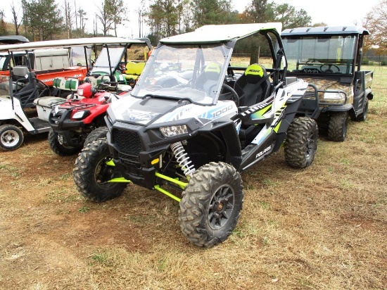 2016 POLARIS RZR XP 1000 HO DOHC 4X4 ATV, ELECTRONIC STEERING, WINDSHIELD, 309 MTR HRS