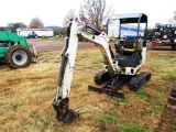 2012 BOBCAT 324 MINI EXCAVATOR, S/N AKY512042, 12'' HBKT, OROPS, PUSHBLADE, ADJUSTABLE TRACKS