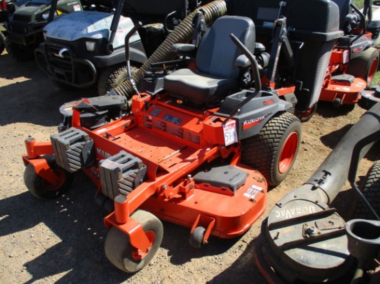 KUBOTA Z726X ZERO TURN, S/N 12970, FRONT WEIGHTS, 60'' DECK, BAGGING SYSTEM, 1343 MTR HRS