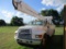 1999 FORD F SERIES BKT TRK, VIN 3FENF80C1XMA16610, CUMMINS CFL ENG, A/T, 14' BED W/OUTRIGGERS,