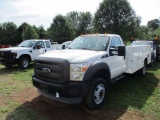 2013 FORD F450 XL SUPER DUTY SERVICE TRUCK, VIN 1FDTF4GY2EEA27768, 6.L GAS ENG, A/T, 11' SVC BED,