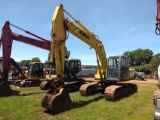 KOBELCO SK150LC, S/N YMU1166, BKT W/MANUAL THUMB, ECAB, TBG, 217 MTR HRS