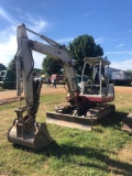 TAKEUCHI TB145 MINI EXC, S/N 14515110. 3' BKT, MANUAL THUMB, 6' KNOCKDOWN BLADE, RUBBER TRACKS,