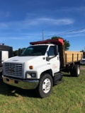 2005 CHEVROLET C7500 DUMP, VIN 1GBM7C1C05F518741, CAT C7 DIESEL ENG, 6 SPD TRANS, 15' BED, MANUAL