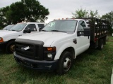 2008 FORD F350 XL SUPER DUTY, VIN 1FDWF36R68EB49023, 6.4L V8 POWER STROKE, A/T, 12 1/2' BED, TURBO