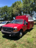 2000 FORD F350 XL SUPER DUTY SVC TRUCK, VIN 1FDWF36F4YEB45980, 7.3L POWERSTROKE ENG, 5 SPD W/LO, 12