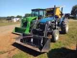 NEW HOLLAND TN65, S/N 302065, BUSHHOG M346 FEL W/GPB, OROPS, SINGLE HYD, 3PTH, 540 PT, 2391 MTR HRS,