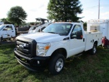 2011 FORD F350 SUPER DUTY, VIN 1FDBF3F67BED08045, FORD V8, UTILITY BED, A/T, FULLY LOADED, 205,859