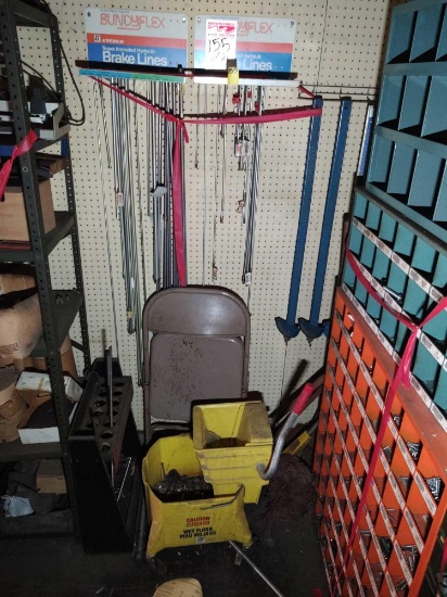 STEEL BRAKE LINE ASSORTMENT INCLUDING RACK