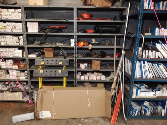 MISC. LOT CONTENTS OF 2 SHELVING UNITS