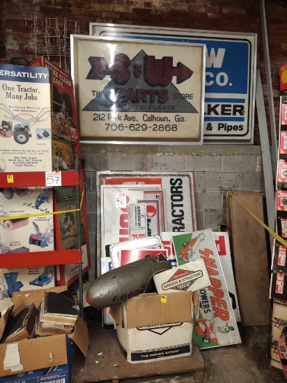 LOT OF STORE AND PRODUCT SIGNS