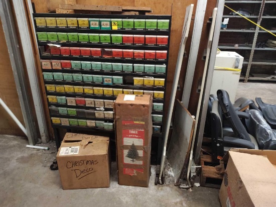 BRASS FITTINGS DISPLAY AND CONTENTS