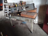 FRAMM/HASTINGS OIL FILTERS AND WOODEN TABLE