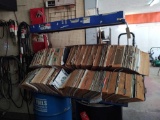 LOT OF MISC PARTS MANUALS AND RACK