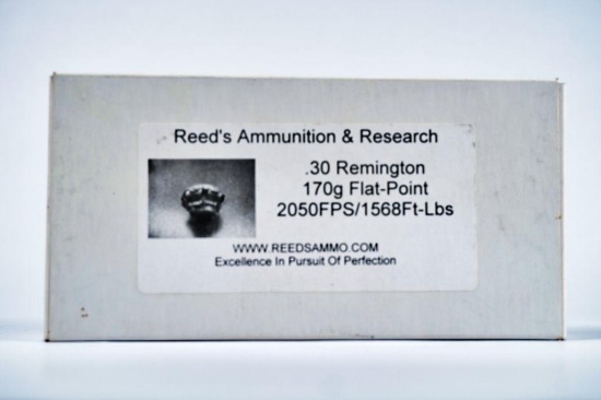 20 ROUNDS REEDS AMMUNITION 30 REMINGTON 150 GR CORE-LOCKT