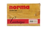 20 ROUNDS NORMA 358 MAGNUM 250 GR SOFT POINT