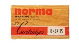 20 ROUNDS NORMA 8 X 57 JS 196 GR SOFT POINT