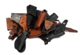 1 CRATE HOLSTERS: BICANCI 45 CLIP HOLDER, BRN HI POWER, 38 OR 357 SMALL REVOLVER, S&W # 19 9MM, 45