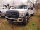 2014 FORD F550 SVC TRUCK, VIN 1FD0X56TXEEA18021, SUPER DUTY, 6.7L DIESEL ENG, CREW CAB, PW, PL, AT,