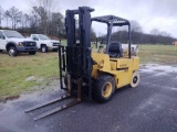 HYSTER FORKLIFT, MODEL H50XL, S/N A117B145350, PROPANE FUEL, 5000 LB LIFT CAPACITY, PNEUMATIC TIRES,