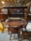 DINING TABLE, 4 CHAIRS & EMPIRE ENTRY WAY TABLE