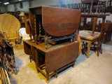 4 DROP LEAF TABLES & TABLE TOP